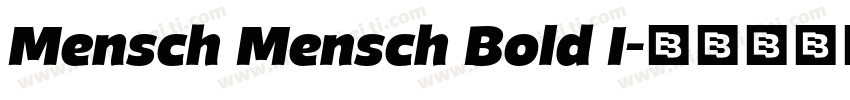 Mensch Mensch Bold I字体转换